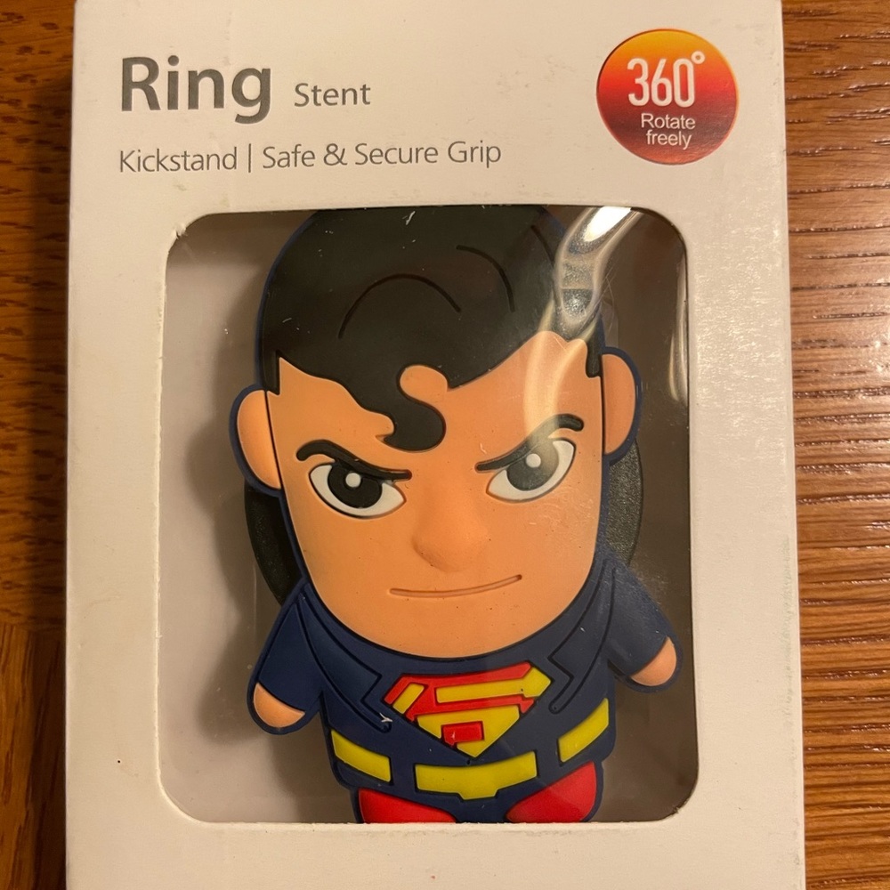 NIB Superman phone grip/stand